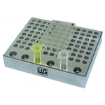 LLG- Blocchi termostatici, alluminio, Numero  posti 25 x 2.0ml Provette Crogeniche con fondo tondo  - Pz/Cf. 1